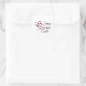 Klein maar luid vierkante sticker (Tas)