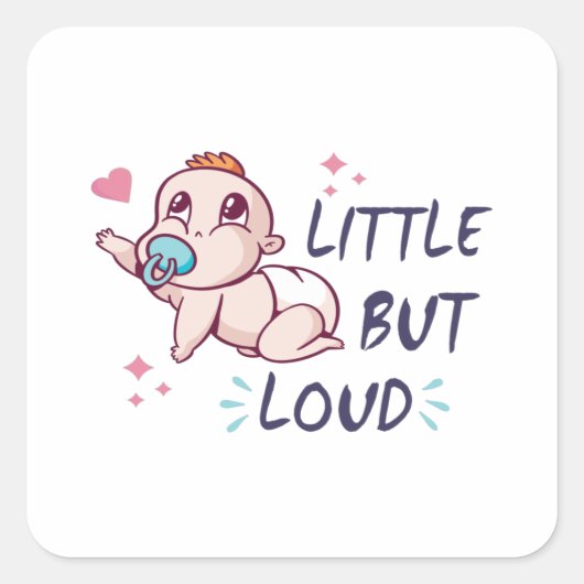 Klein maar luid vierkante sticker (Voorkant)
