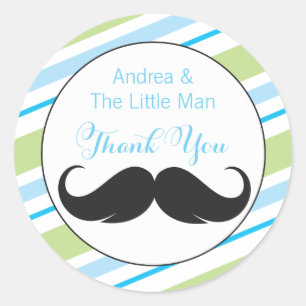 Klein Man Baby shower Favor Sticker
