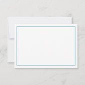 Klein Man Dank u kaart, boog Stropdas, Blauwgroen, Bedankkaart (Achterkant)