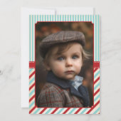 klein Man snor 1e verjaardagsjongen Kaart (Achterkant)