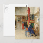  klein meisje bij draaiend wiel briefkaart (Voorkant / Achterkant)