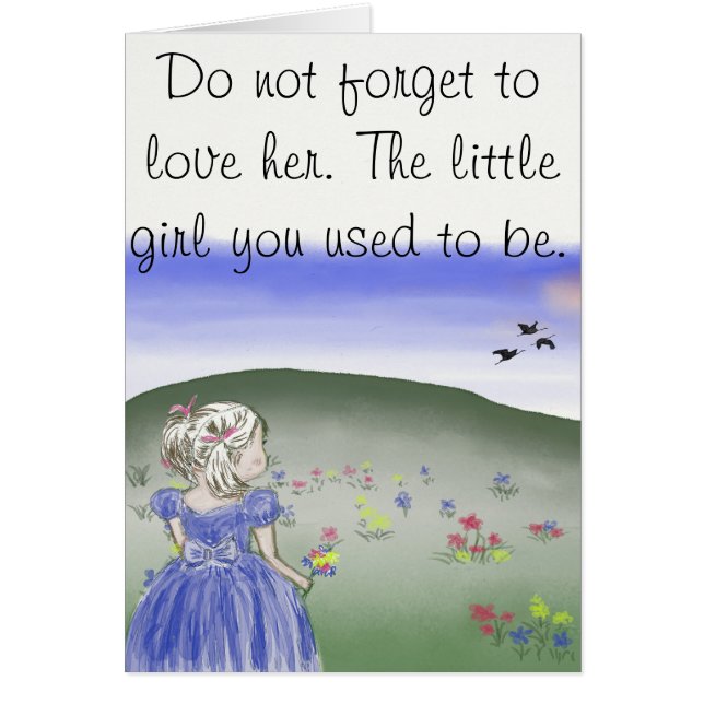 Klein meisje, briefkaart (Voorkant)