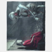 KLEIN MEISJE en ANDROID Fleece Deken (Voorkant)