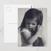 Klein meisje en chaton briefkaart (Voorkant / Achterkant)