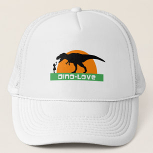 Klein meisje en dinosaurus trucker pet