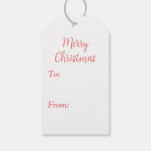 Klein meisje en haar paard: rustieke kerst cadeaulabel (Achterkant)