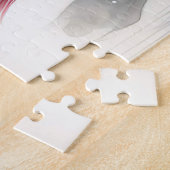 Klein meisje en haar paard: rustieke kerst legpuzzel (Zijkant)