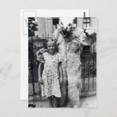 klein meisje en monster4 briefkaart (Voorkant / Achterkant)