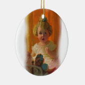  klein meisje en pop Ornament (Rechts)