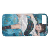 Klein meisje in een blauwe stoel, Cassatt Case-Mate iPhone Case (Achterkant (Horizontaal))