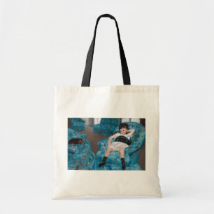Klein meisje in een blauwe stoel, Cassatt Tote Bag