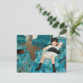 Klein meisje in een blauwe stoel door Mary Cassatt Briefkaart (Staand voorkant)