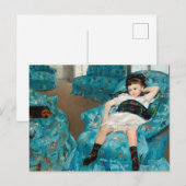 Klein meisje in een blauwe stoel door Mary Cassatt Briefkaart (Voorkant / Achterkant)