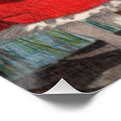 Klein meisje in het rood perfect poster (Hoek)