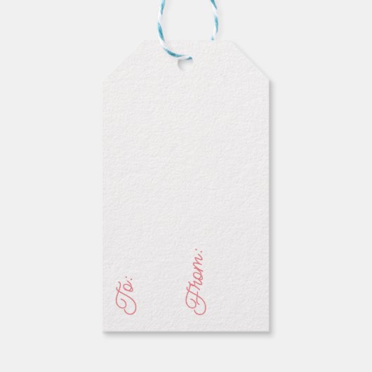 Klein Meisje in Roze Bloemen Gepersonaliseerde Ver Cadeaulabel (Achterkant)