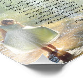 Klein meisje in waterdicht afdrukken naar mijn doc foto afdruk (Hoek)