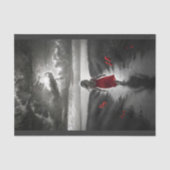 Klein meisje loopt naar de oceaan tissuepapier (Voorkant)