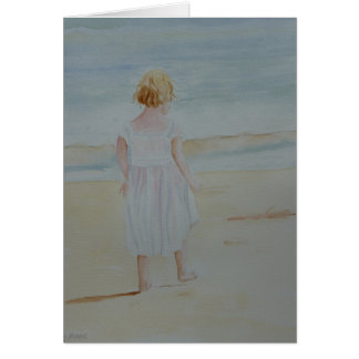 Klein meisje met een Zee Art Card