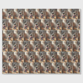 Klein meisje met kalf cadeaupapier (Vlak)