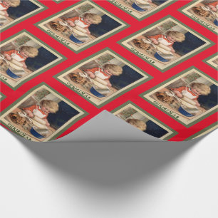  klein meisje met kerstmis cadeaupapier