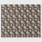 Klein meisje met Kittens Cadeaupapier (Vlak)