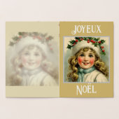  klein meisje met maretak folie kaarten (Binnen)