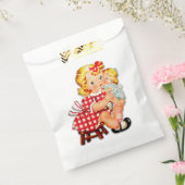 Klein meisje met  pop bedankzakje (Gezegeld)