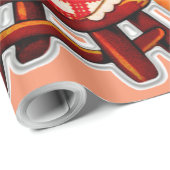 Klein meisje met  pop cadeaupapier (Rol Hoek)