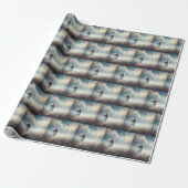 Klein meisje met rode ballon cadeaupapier (Uitgerold)