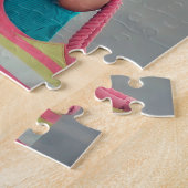 Klein meisje met striptas legpuzzel (Zijkant)