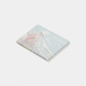 Klein meisje met witte hoed op het strand post-it® notes (Schuin)