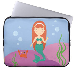Klein meisje onder water laptop sleeve