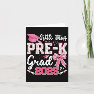Klein Meisje Pre-k Afgestudeerd 2025 Coquette Pres Kaart