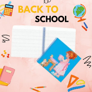  klein meisje  Retro Notitieboek