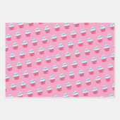 Klein meisje roze roze rokerrok Kind Inpakpapier Vel (Voorkant 3)