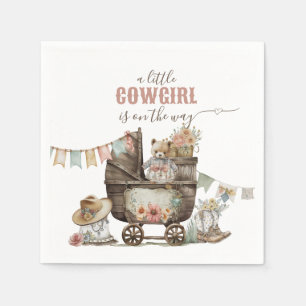 Klein meisje Wild West Boho Baby Girl Shower Servet