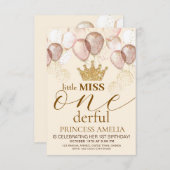 Klein Meisje Wonderbaarlijke Kroonprinses 1e Verja Kaart (Voorkant / Achterkant)