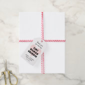 Klein Mens Feestje Modern Baby Shower Favor Cadeaulabel (Met Touw)