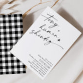 Klein menselijk Shindig minimalistisch Baby shower Kaart