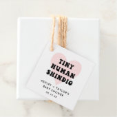 Klein menselijk Shindig Modern Baby shower Bedankjes Labels (In situ)