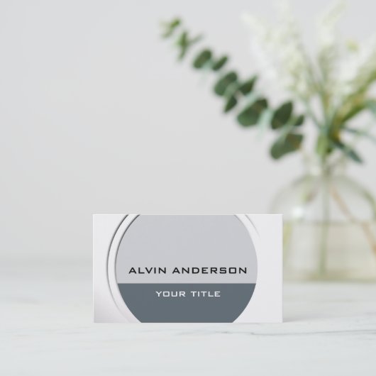 Klein metaal elke tekst en kleur visitekaartje (Staand voorkant)