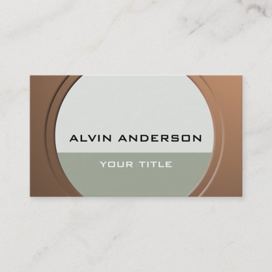 Klein metaal  elke tekst en kleur visitekaartje (Voorkant)