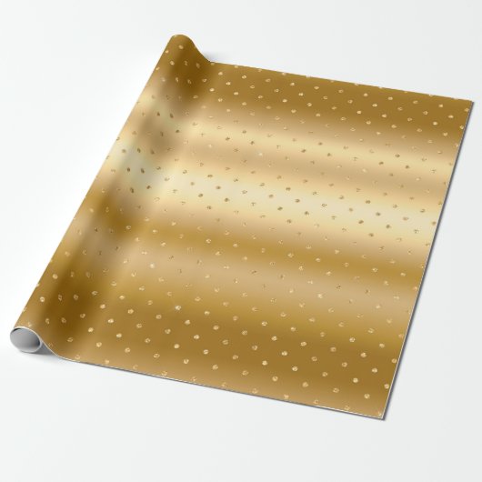Klein metallisch goudkleurig papier met goudpit (Uitgerold)