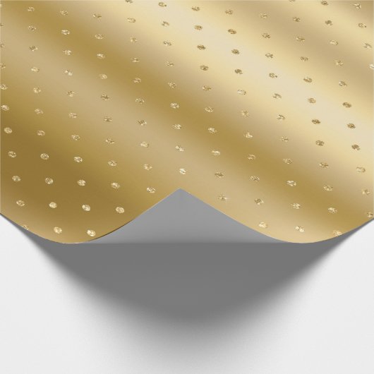 Klein metallisch goudkleurig papier met goudpit (Hoek)