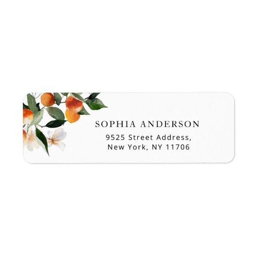 Klein moppie baby shower retouradres etiket (Voorkant)