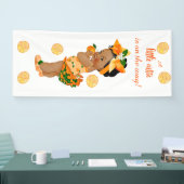 Klein moppie verticulaire banner (Beurs)