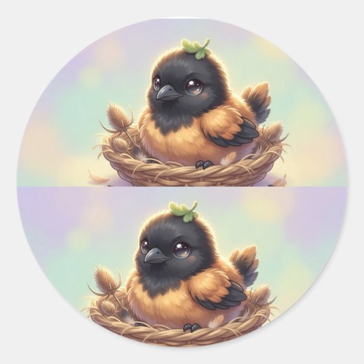 Klein Nest, Grote Rust Sticker (Voorkant)