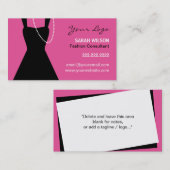 Klein ontwerp van zwart Visitekaartje, Mode Visitekaartje (Voorkant / Achterkant)
