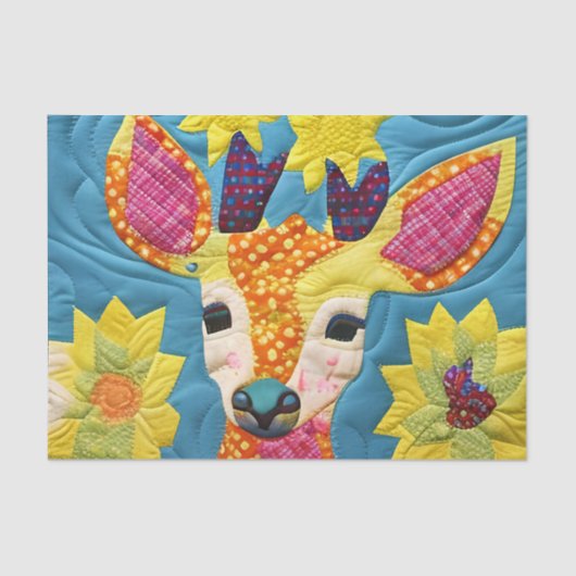 Klein ontwerp, zoals een klein deer quilt tissuepapier (Voorkant)